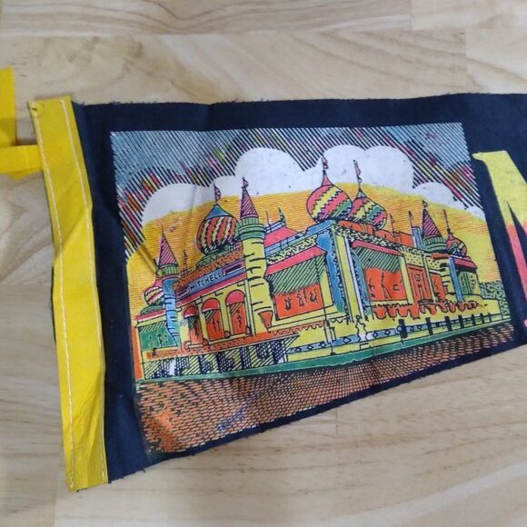 Vintage 60s Corn Palace Mitchell SD Pennant Flag - Picture 1 of 7